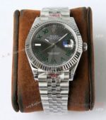 VR Factory Rolex Datejust Wimbledon 41mm Stainless Steel Jubilee Green Roman Face